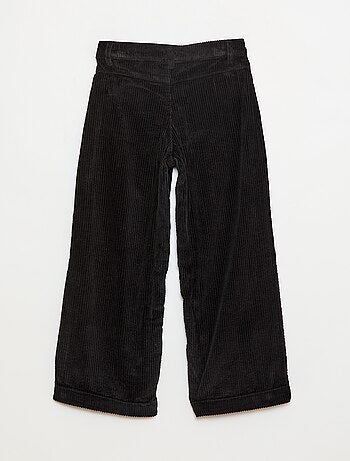 Pantaloni ampi in velluto tinta unita