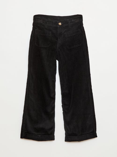 Pantaloni ampi in velluto tinta unita - Kiabi