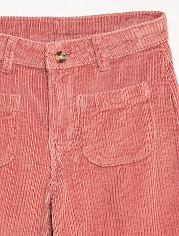 Pantaloni ampi in velluto tinta unita