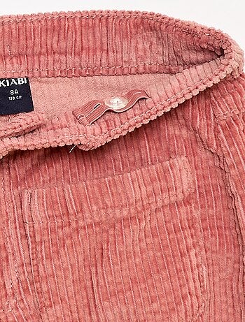 Pantaloni ampi in velluto tinta unita