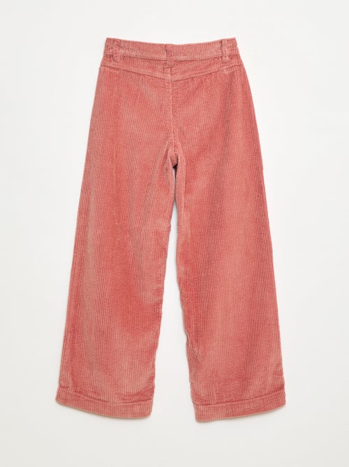 Pantaloni ampi in velluto tinta unita - Kiabi