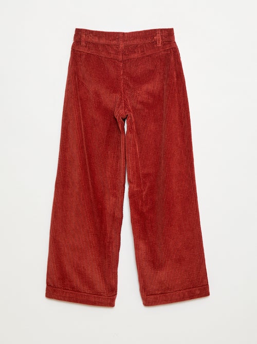 Pantaloni ampi in velluto tinta unita - Kiabi