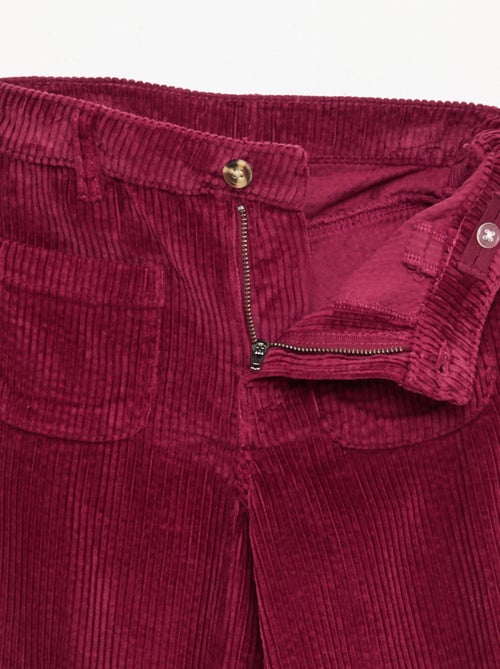 Pantaloni ampi in velluto tinta unita - Kiabi