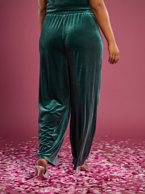 Pantaloni ampi in velluto tinta unita - Kiabi