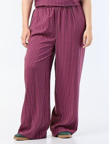 Pantaloni ampi in viscosa fluida