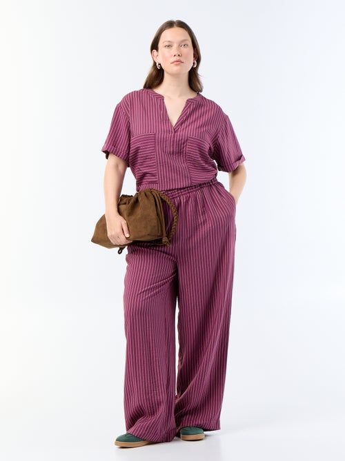 Pantaloni ampi in viscosa fluida - Kiabi Pantaloni ampi in viscosa fluida - Kiabi