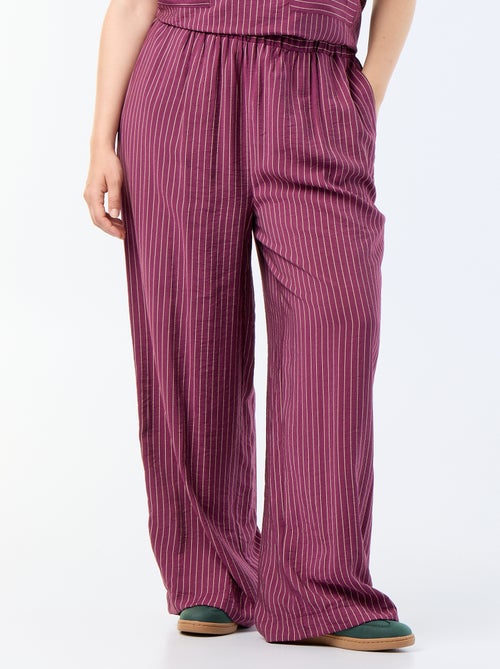 Pantaloni ampi in viscosa fluida - Kiabi Pantaloni ampi in viscosa fluida - Kiabi