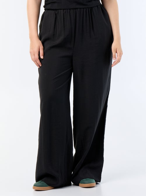 Pantaloni ampi in viscosa fluida - Kiabi