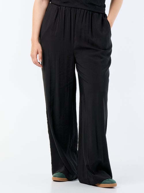 Pantaloni ampi in viscosa fluida - Kiabi