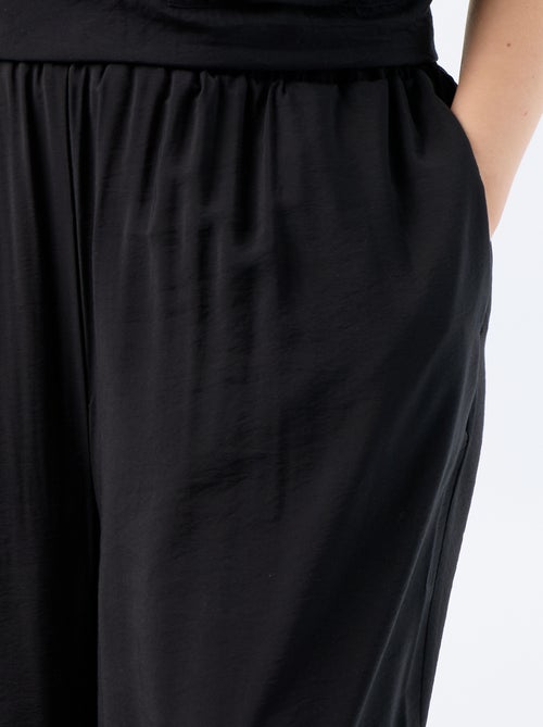 Pantaloni ampi in viscosa fluida - Kiabi