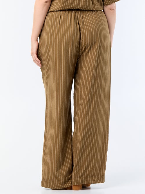Pantaloni ampi in viscosa fluida - Kiabi