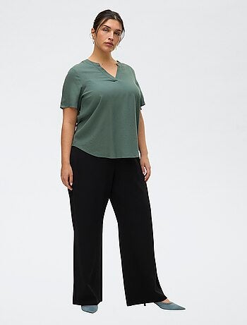 Pantaloni ampi tinta unita