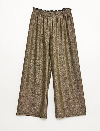 Pantaloni ampi wide leg fit in maglia bisou