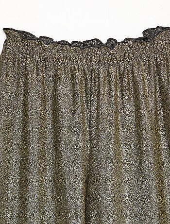 Pantaloni ampi wide leg fit in maglia bisou
