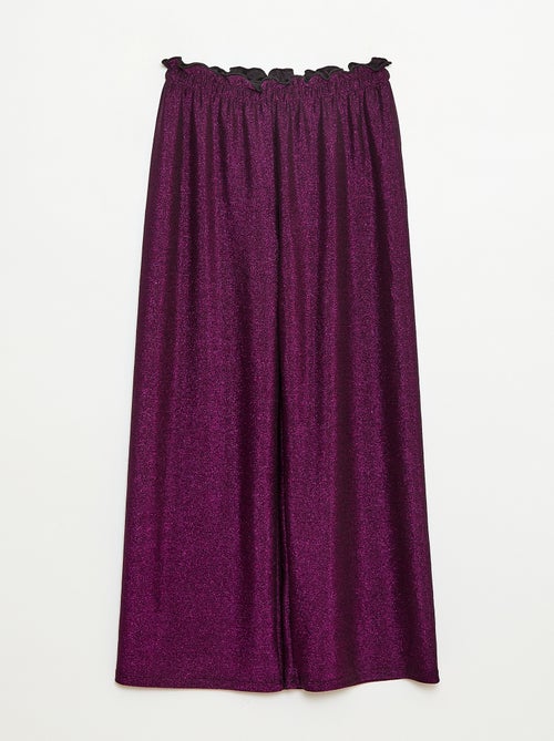 Pantaloni ampi wide leg fit in maglia bisou - Kiabi
