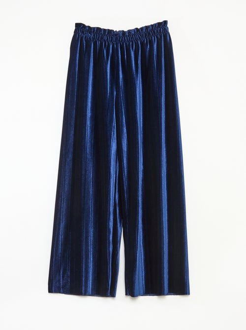 Pantaloni ampi wide leg in maglia velvet a coste - Kiabi