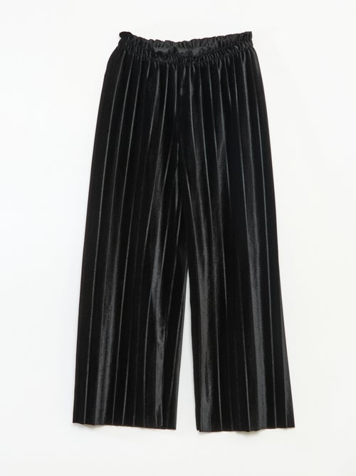 Pantaloni ampi wide leg in maglia velvet a coste - Kiabi