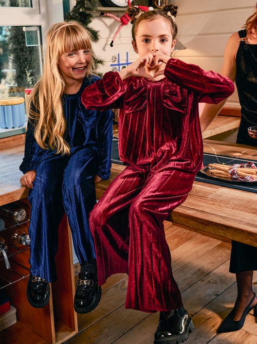 Pantaloni ampi wide leg in maglia velvet a coste - Kiabi