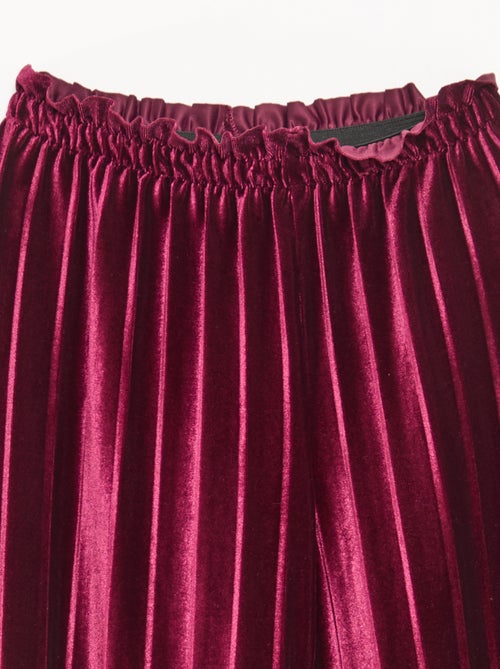 Pantaloni ampi wide leg in maglia velvet a coste - Kiabi