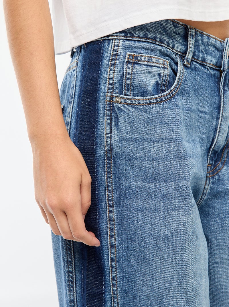 Pantaloni baggy a contrasto - Blu - Kiabi