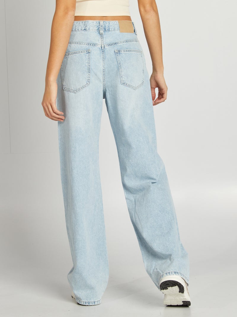 Pantaloni baggy a vita bassa BLU - Kiabi