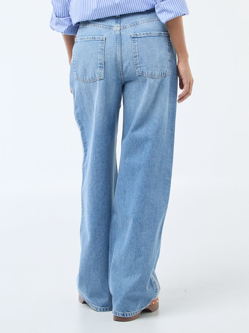 Pantaloni baggy a vita bassa Blu - Kiabi