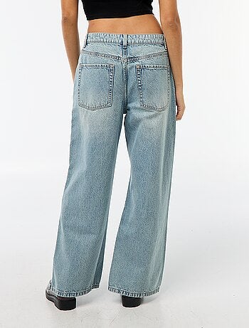 Pantaloni baggy a vita bassa con 5 tasche