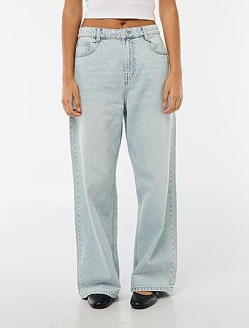 Pantaloni baggy a vita bassa con 5 tasche