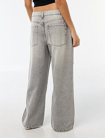 Pantaloni baggy a vita bassa con 5 tasche