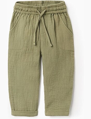 Pantaloni baggy in bambula di cotone