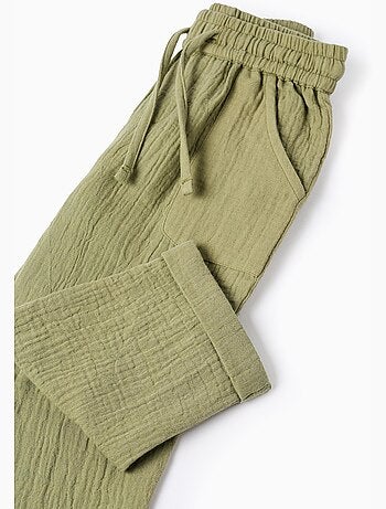 Pantaloni baggy in bambula di cotone