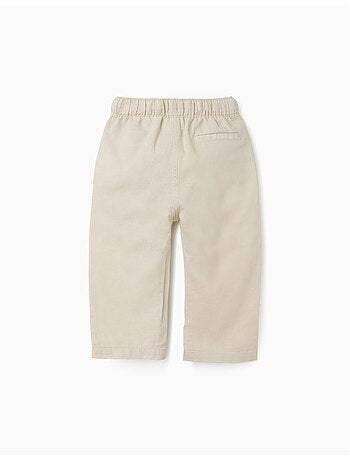 Pantaloni baggy in lino con coulisse