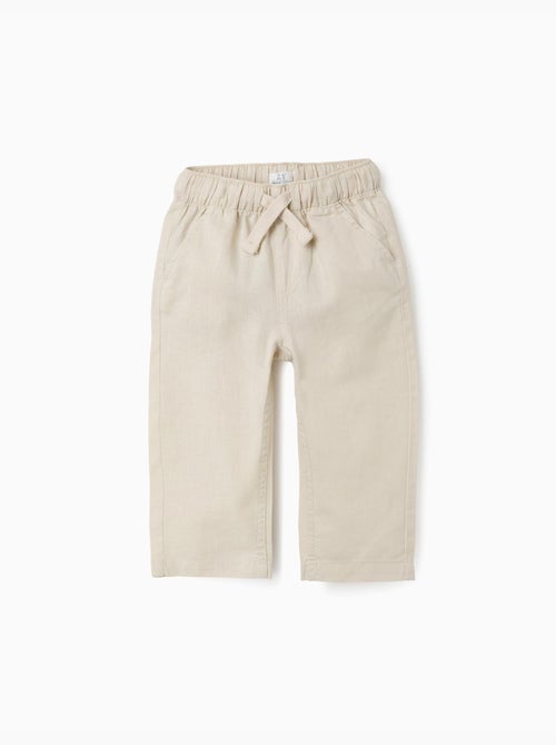 Pantaloni baggy in lino con coulisse - Kiabi