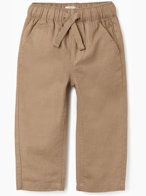 Pantaloni baggy in lino con coulisse - Kiabi