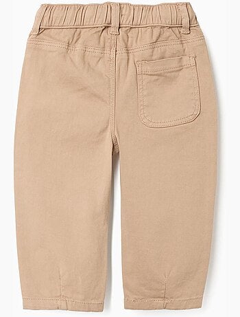 Pantaloni baggy in twill con coulisse