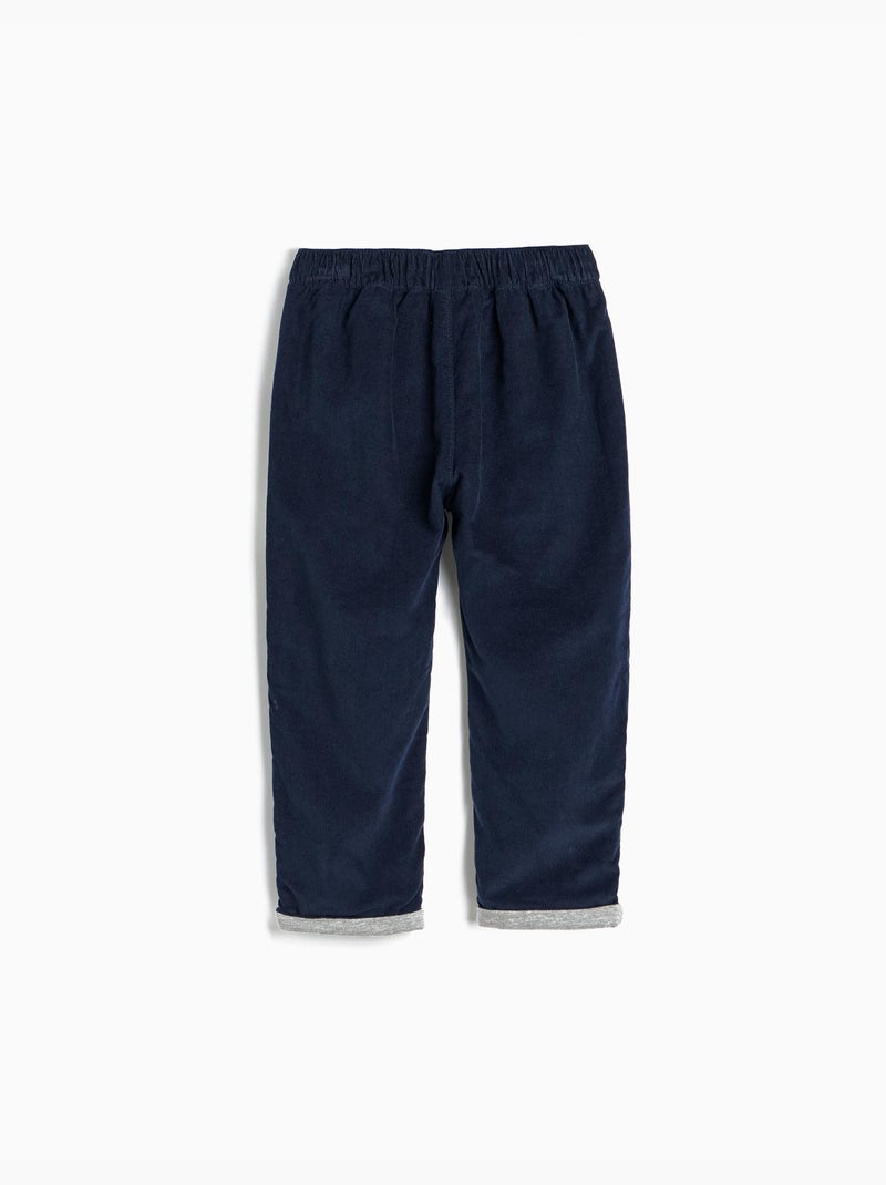 Pantaloni baggy in velluto a coste, mo fashion Blu - Kiabi