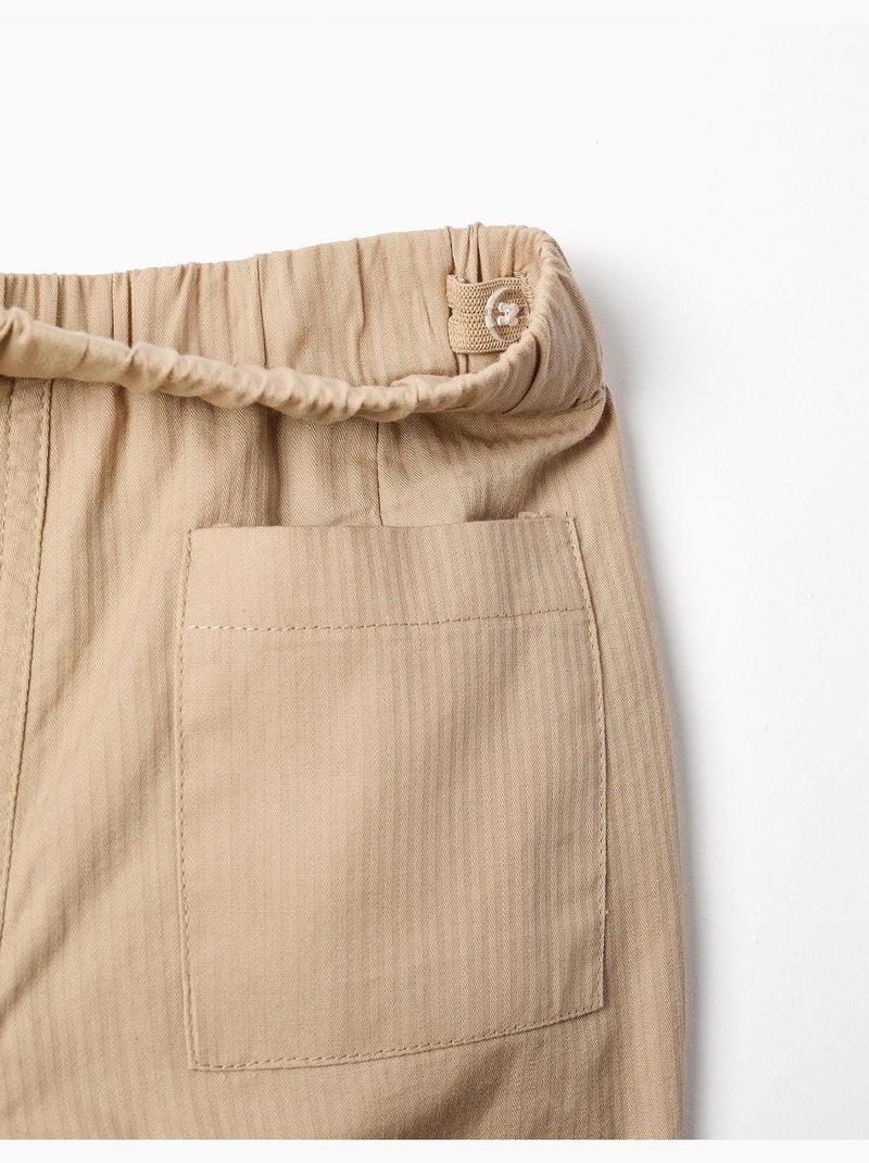Pantaloni baggy pull-up in cotone brothers & sisters Beige - Kiabi