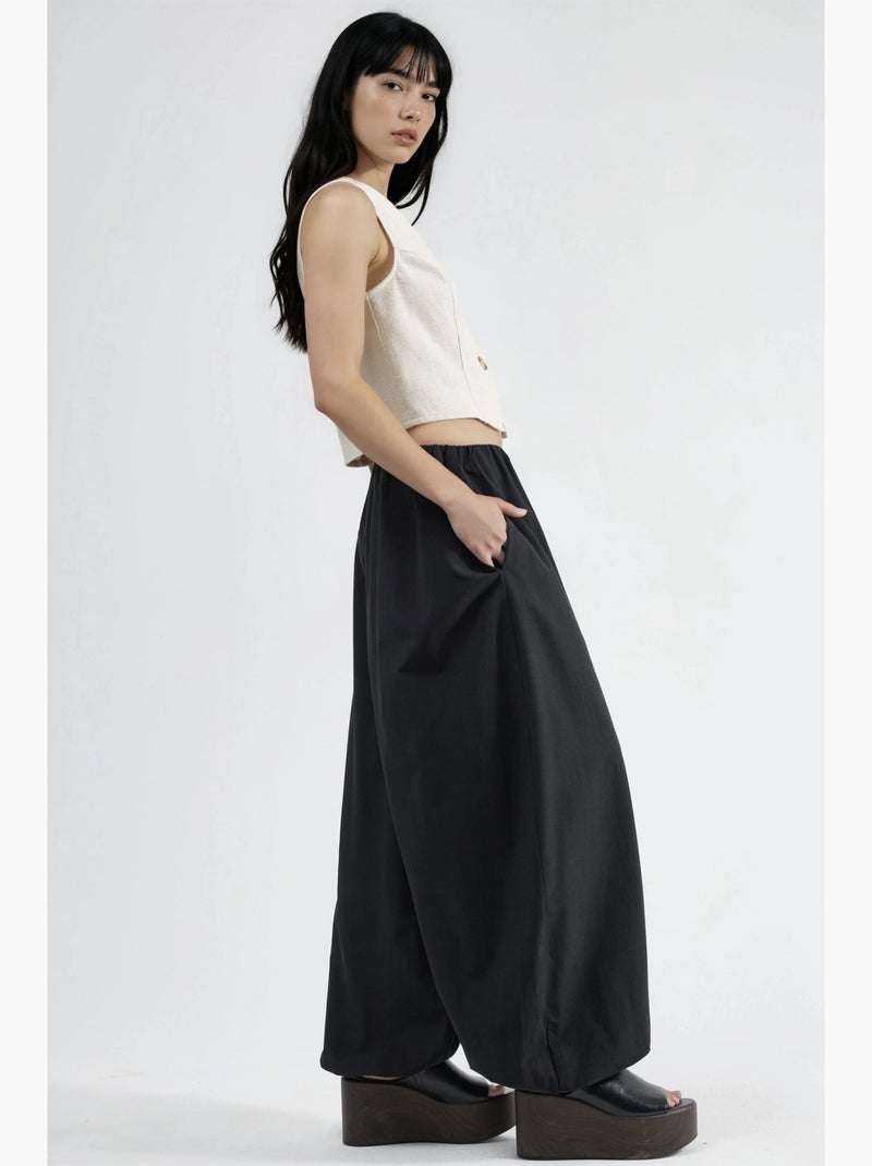 Pantaloni balloon con vita elasticizzata busem Nero - Kiabi