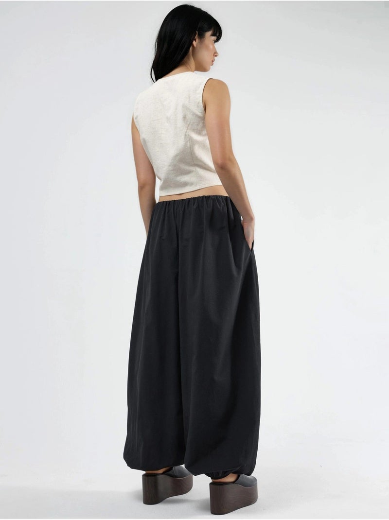 Pantaloni balloon con vita elasticizzata busem Nero - Kiabi