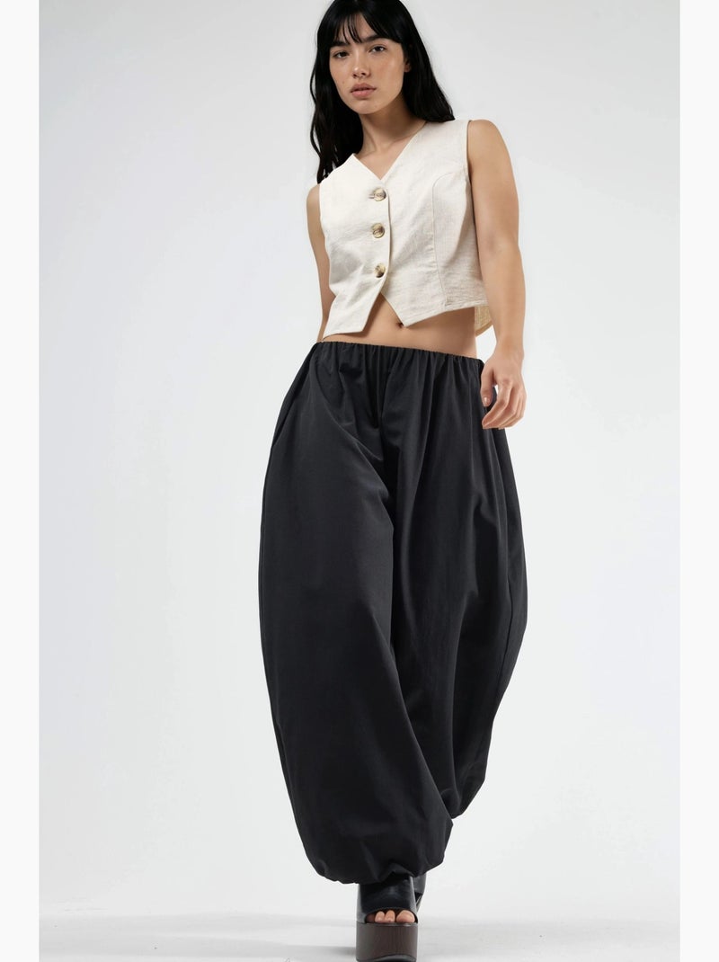 Pantaloni balloon con vita elasticizzata busem Nero - Kiabi