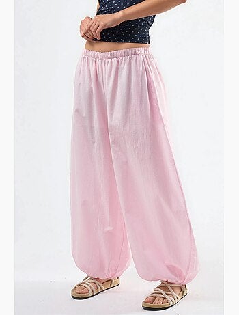 Pantaloni balloon con vita elasticizzata e tasche busem