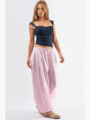 Pantaloni balloon con vita elasticizzata e tasche busem