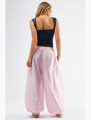 Pantaloni balloon con vita elasticizzata e tasche busem