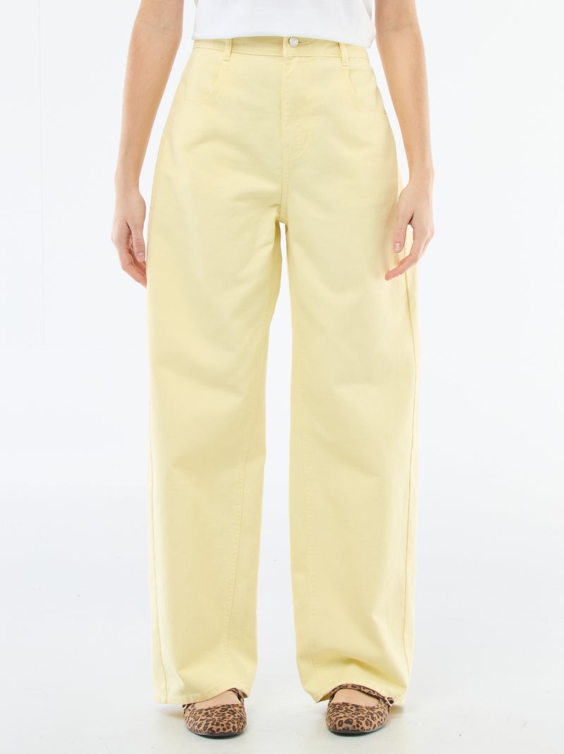 Pantaloni balloon fit Giallo - Kiabi