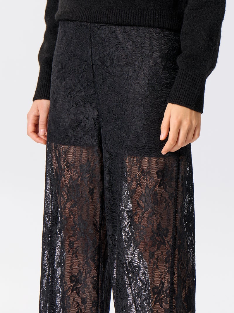 Pantaloni balloon in pizzo Nero - Kiabi