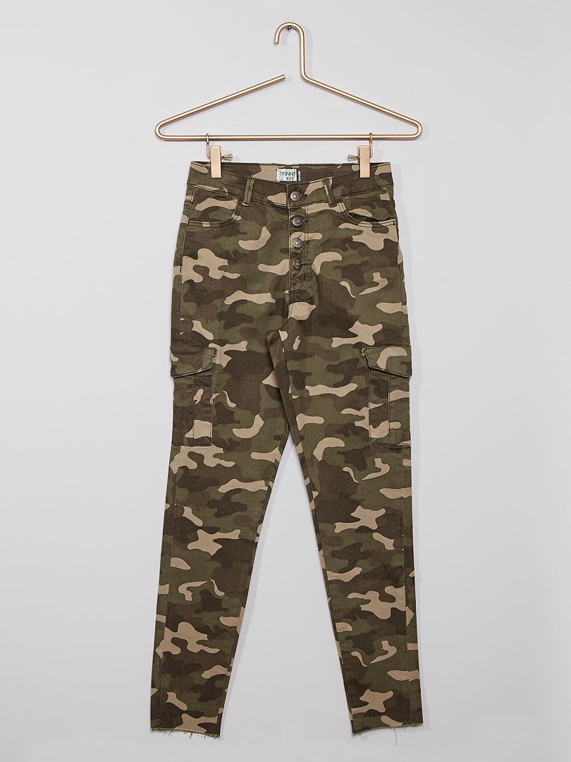 Pantaloni battle eco-sostenibili stampato militare - Kiabi