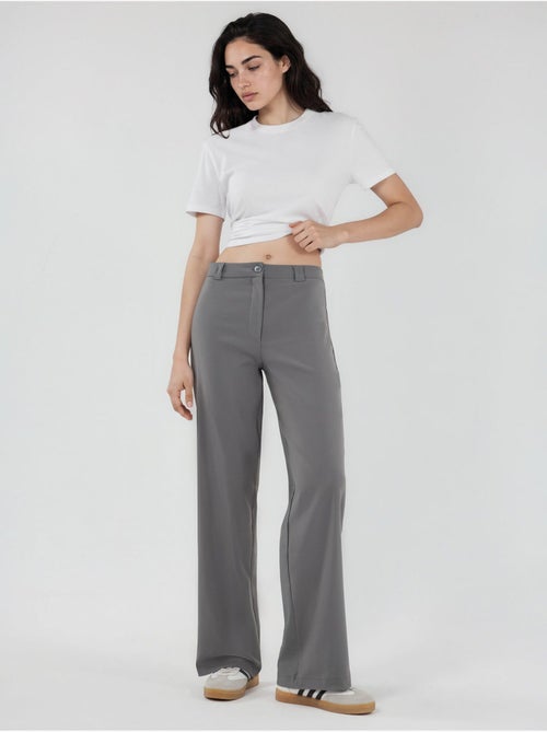 Pantaloni bengalin a gamba dritta a vita alta hiccup - Kiabi Pantaloni bengalin a gamba dritta a vita alta hiccup - Kiabi