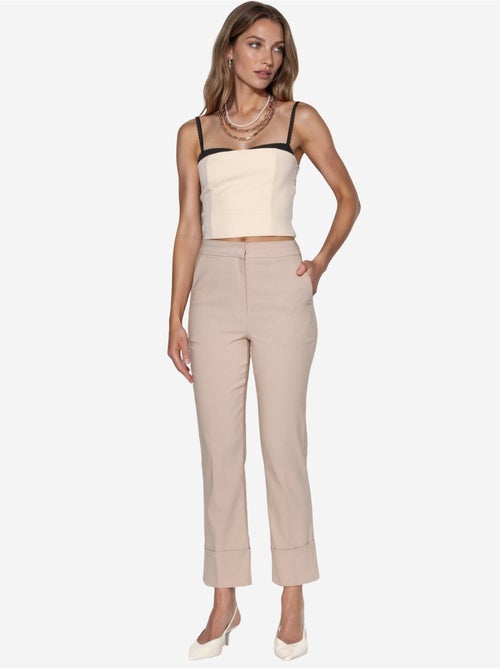 Pantaloni bengalin stretch a vita alta hiccup - Kiabi Pantaloni bengalin stretch a vita alta hiccup - Kiabi