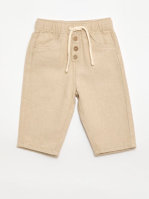 Pantaloni bianchi con sottili righe - Kiabi