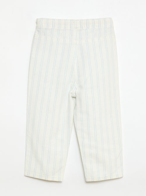 Pantaloni bianchi con sottili righe - Kiabi
